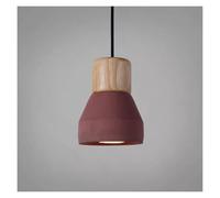 IDHBGJD Lámpara de araña de un Solo Cabezal de Cemento, Arte de Madera Moderno Simple, luz Led de Estilo japonés, vestíbulo de luz Colgante