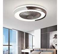 IDHBGJD Ventiladores de Techo con iluminación 40 W Ventilador Invisible Creativo LED luz de Techo Control Remoto Regulable Ultra silencioso Puede Temporizador Ventilador lámpara Moderna Sala de Estar