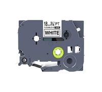 IDIK - Cable de identificación flexible y cinta de etiquetas de alambre compatible con Brother P-Touch TZe-FX241 TZ FX241 Tze FX241 (18 mm x 8 m), color blanco y negro