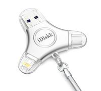iDiskk 512 GB 3 en 1 MFi Certified Lightning + Type-C Photo Stick para iPhone, Almacenamiento de Memoria Externa de iPhone para Mac PC y Todos los iPhones