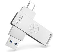 iDiskk 512GB SSD Estado sólido USB Flash Drive hasta 500MB/s USB-C y Gen 2 USB3.2 USB Thumb Drive, SSD USB-C Foto Stick pendrive para Type-C iPad/ iPhone15 Serie Android Phone PC/Mac y Tablet.