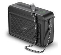 iDiskk Caja de seguridad electrónica antirrobo con certificación MFi, funciona con Find My App (solo iOS) de aluminio con cerradura para huellas dactilares y contraseña, batería externa integrada de