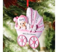 iDIY Adornos de Navidad Personalizados - Mi Primera Navidad Bebé Niña Niño - Regalos Navidad Originales - Bola Navideña con Nombre