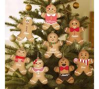 iDIY Bola de Navidad Personalizada, Bolas Navidad Personalizadas 10cm, Adorno Navidad Personalizado de Galleta de Jengibre, Bolas Árbol de Navidad Personalizadas