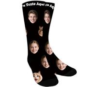 iDIY Calcetines Personalizados con Foto y Texto - Regalo Original para Hombre y Mujer - Regalos de Cumpleaños Personalizados Regalos de Divertidos regalo festa della mamma -3 Fotos