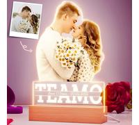 iDIY Lampara Personalizada con Foto - Regalos San Valentin Hombre Mujer - Regalos Personalizados Parejas, Aniversario, Novio, Novia, Cumpleaños - Originales