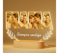 iDIY Lampara Personalizada con tu Foto - 3D Led, para Día de la Madre Mamá Regalo Original para Cumpleaños, Navidad, Acción de Gracias