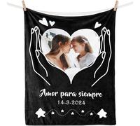 iDIY Mantas Personalizadas con Fotos Texto - Fotos Personalizadas Regalo, Regalos para mamá y papá, Día del Padre, Día de la Madre, Regalos de San Valentín para él y para Ella