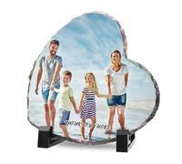 iDIY - Marco de fotos personalizado de pizarra, 15 cm x 15 cm, color A-Heart, para mostrar fotos de familia y decoración del hogar, regalo ideal para Día de la madre, Día del padre y Navidad