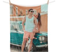 iDIY Regalos Personalizados - Manta Personalizada con Foto y Texto Regalo Personalizado para Mujeres Hombres Familia Amigos Ella Él Regalos para San Valentín Día del Padre/Madre Navidad(1 Foto)