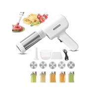Idiyappam Maker Electric, 2025 New 5-in-1 Cordless Pasta Machine, Handheld Electric Pasta Maker, with 5 Noodle Molds for Making Spaghetti Linguine, Sausage, easy to use (White)