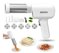 Idiyappam Maker Electric, 2025 New Summer Snow Idiyappam Maker, String Hopper Maker Electric, 5-in-1 Cordless Pasta Machine,Cutters and Sausage Stuffing Tube, with 5 Noodle Molds (White)