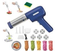 Idiyappam Maker Electric, String Hopper Maker Electric, 5-in-1 Cordless Pasta Maker for kitchen, Portable Noodle Maker with Dough Cutter, for Making Spaghetti Linguine (Blue)