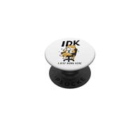 IDK I Just Work Here Cat Coffee Trabajador de Oficina PopSockets PopGrip Adhesivo