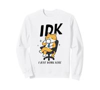 IDK I Just Work Here Cat Coffee Trabajador de Oficina Sudadera