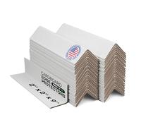 IDL Packaging - CEP-9-M Protector de bordes de cartón de 2 x 2 x 9 pulgadas, paquete de 50 protectores de esquinas de cartón kraft blanco para envío - Protector de borde de paleta reforzado con