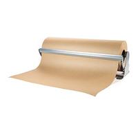IDL Packaging Dispensador y Cortador de Rollos de Papel Kraft de 24 Pulgadas para Rollos de hasta 24 Pulgadas de Ancho y 9 Pulgadas de diámetro, Soporte de Papel de Acero Reforzado de Mesa con un