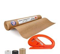 IDL Packaging Rollo de papel kraft marrón de 24 pulgadas x 150 pies (1800 pulgadas), 50 libras (paquete de 1), papel resistente para embalar, mudanza, envío, manualidades, papel de regalo natural 100%