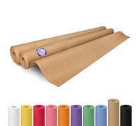 IDL Packaging Rollo de papel kraft marrón de 48 x 150 pies, 50 libras (paquete de 2) - Papel resistente para embalar, mudanza, envío, manualidades - Papel de regalo 100% reciclable