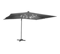 IDMarket 360 CALVI - Sombrilla con inclinación giratoria (3 x 4 m, 3 m, con funda, Gris