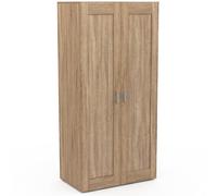 IDMarket - Armario de 2 puertas VITO haya armario de 80 cm con estantes de almacenamiento máximo capacidad
