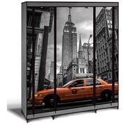 IDMarket - Armario de almacenamiento plegable ropa de tela Nueva York Vestidor XXL
