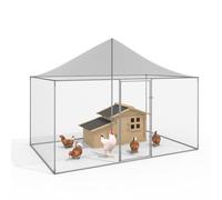 IDMarket - Aviario 6 m² Parque de malla de 3 x 2 M cercado gallinero para animales de bajo patio