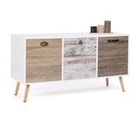 IDMarket Bahia - Aparador bajo escandinavo 113 cm (3 puertas)