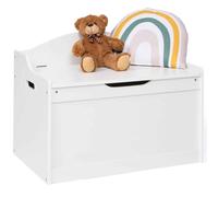IDMarket - Banco de almacenamiento infantil Mateo de madera, color blanco