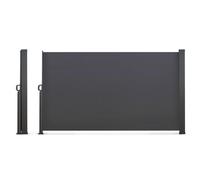 IDMarket - Biombo para exteriores retráctil de 180 x 500 cm, color antracita, toldo lateral