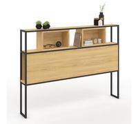 IDMarket - Cabecero de cama con pie Detroit 165 cm, madera y metal, color negro