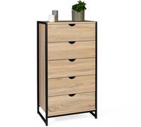 IDMarket - Cajonera de 5 cajones Detroit 60 cm de diseño industrial