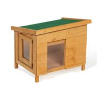 IDMarket - Casa para gatos con puerta basculante con láminas