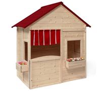IDMarket - Casoneta infantil de madera, cabaña de juegos al aire libre