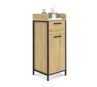 IDMarket - Columna de almacenamiento auxiliar para cuarto de baño Detroit 1 cajón 1 armario diseño industrial