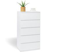 IDMarket - Cómoda con 5 cajones TOMI 60 cm, madera blanca