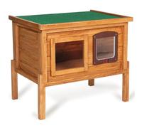 IDMarket - Cueva para gatos de madera con puerta y ventana
