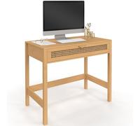 IDMarket EDHEN - Escritorio con 1 cajón de madera y cannage