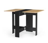 IDMarket EDI - Mesa plegable para 2-4 personas, de madera, color negro, tablero de haya, 103 x 76 cm