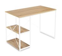 IDMarket - Escritorio recto Detroit Design Industrial Metal Blanco