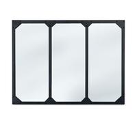 IDMarket - Espejo de cristal con 3 tiras de diseño industrial 80 x 60 cm