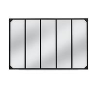IDMarket - Espejo de cristal con 5 tiras de diseño industrial 140 x 84 cm