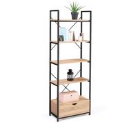 IDMarket - Estantería de 5 niveles con cajón DETROIT diseño industrial