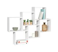 IDMarket - Estantería de Pared de Doble Posición Lucas Blanca
