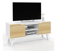 IDMarket FINN - Mueble TV, Mesa para Poner TV, Muebles, 110 cm, 2 puertas, color blanco
