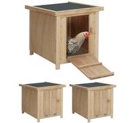 IDMarket - Juego de 3 palillos de madera para gallinas nido con fondo