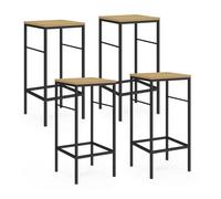 IDMarket - Juego de 4 taburetes de bar Detroit Design Industrial