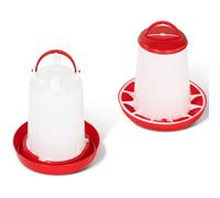 IDMarket - Juego de comederos 3 kg y bebedero 3L para gallinas y aves de corral