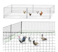 IDMarket - Kit de valla de red para gallinas de 12 m con puerta de 6 estacas de doble punta