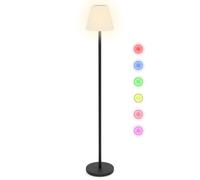 IDMarket - Lámpara de pie solar exterior con LED multicolor